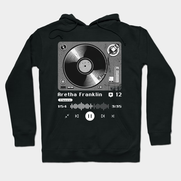 Aretha Franklin ~ Vintage Turntable Music Hoodie by SecondLife.Art